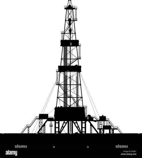 drilling rig silhouette